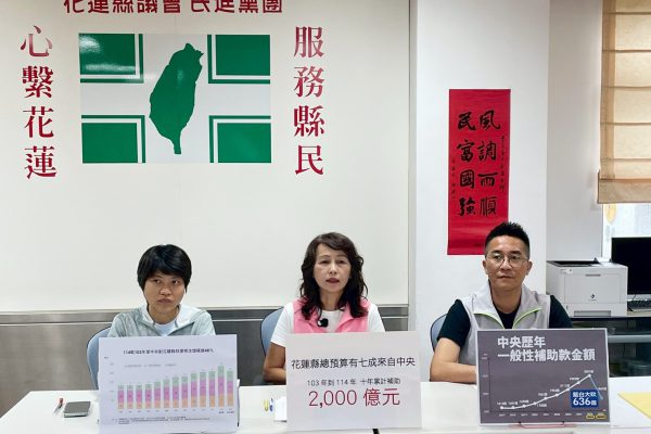 【花蓮縣議會民進黨團:花蓮縣總預算中央補助占七成 冤有頭債有主 傅徐夫妻勿再情勒煽動花蓮人】