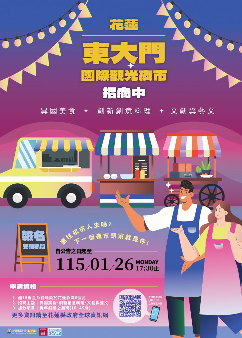 【搶進五星金賞夜市》花蓮東大門國際觀光夜市招商至115年1月26日17:30止】缩略图