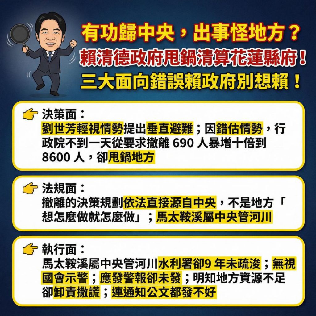 【這個國家怎麼了?!》光復鄉救災變政治鬥爭?黨檢媒一條龍再現!行政院一天內撤離人數差距12倍,誰是兇手?】插图1 【這個國家怎麼了?!》光復鄉救災變政治鬥爭?黨檢媒一條龍再現!行政院一天內撤離人數差距12倍,誰是兇手?】插图1