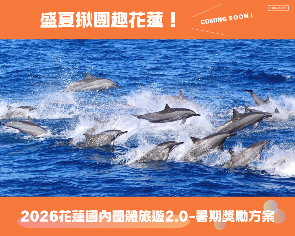 【帶團來花蓮看海!花蓮暑期團遊獎勵即將開跑 每團最高獎勵2萬元】插图